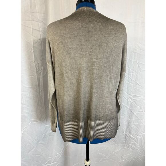 Metallic Silver Sequined Long Sleeve Evening Party Blouse Cocktail Top - Picture 6 of 8